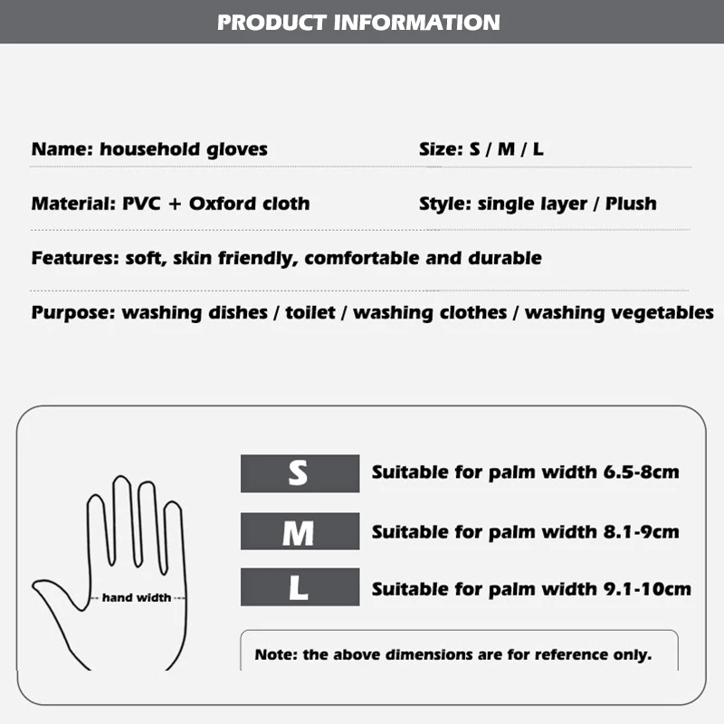 Dishwashing Gloves Single Layer Household Chore Splicing Sleeve Waterproof Gloves Plush Elastic Band Mouth Rubber Gloves