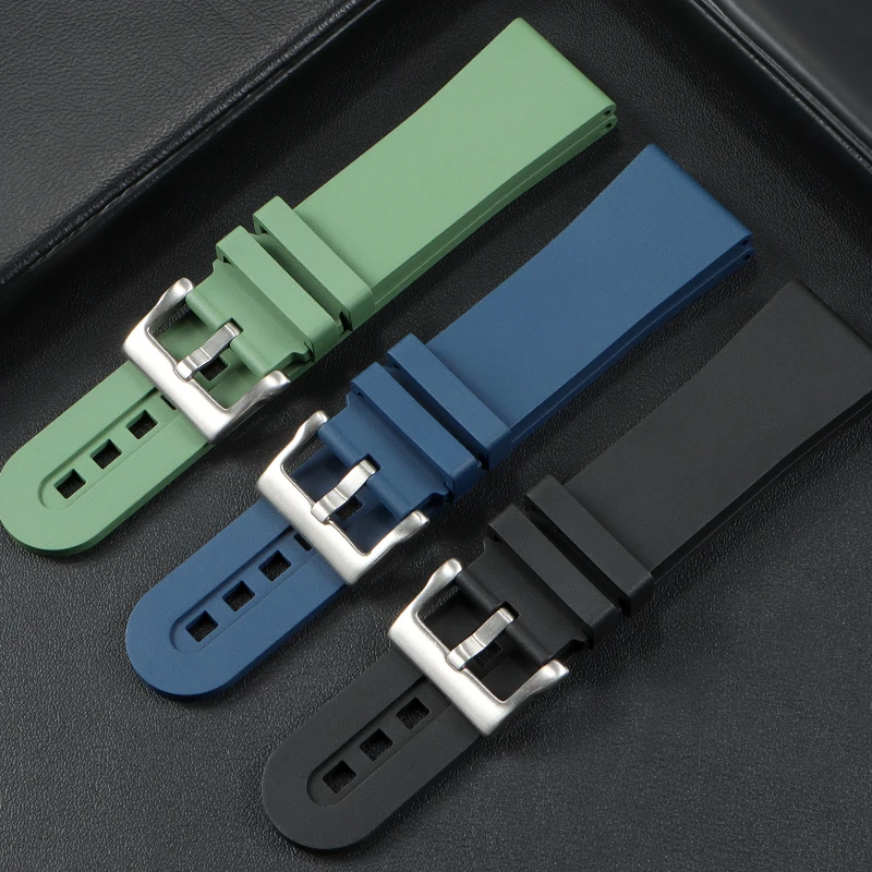 FKM Fluororubber Watch Strap Compatible with Blancpain Fifty Fathoms 5000 5015 5066 5200 Men's Watch Band 23mm