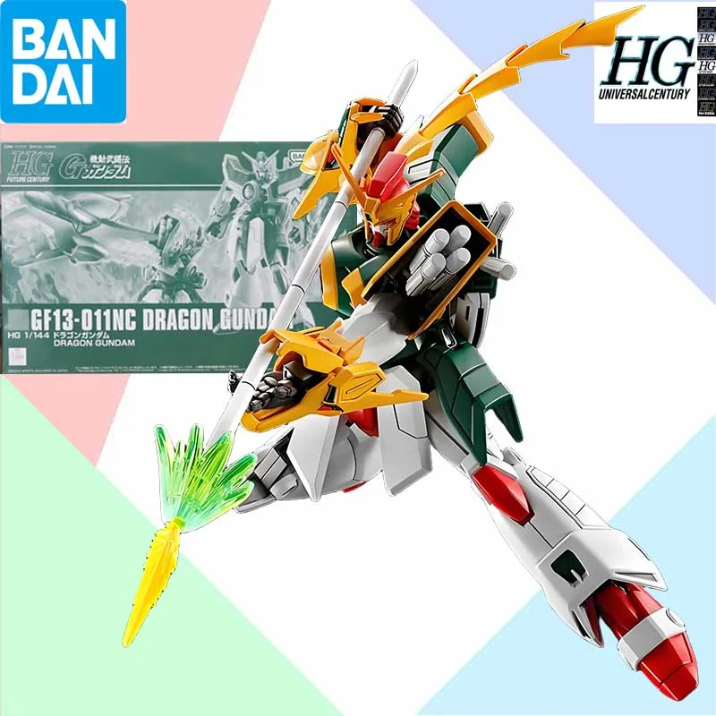 Bandai Original MODEL KIT GUNDAM HGUC 1/144 Dragon GUNDAM Anime Action Figure Assembly Model Toys  Model Gifts for Boys