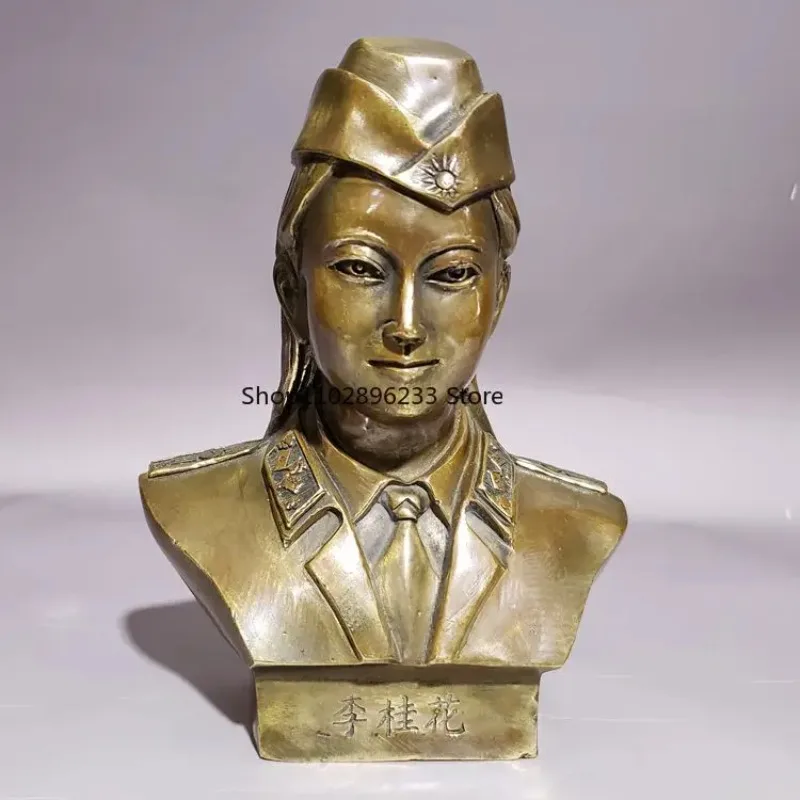Brick and mortar store direct hot sale pure copper Li Guihua bust ornament metal craft figure statue home decoration