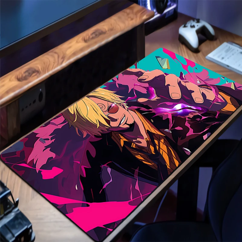 

Mouse Pad Anime Non-Slip Rubber Mousepad Soft One Piece Sanji Office Desk Mat Gaming PC Accessories Large Gamer HD Keyboard Mat
