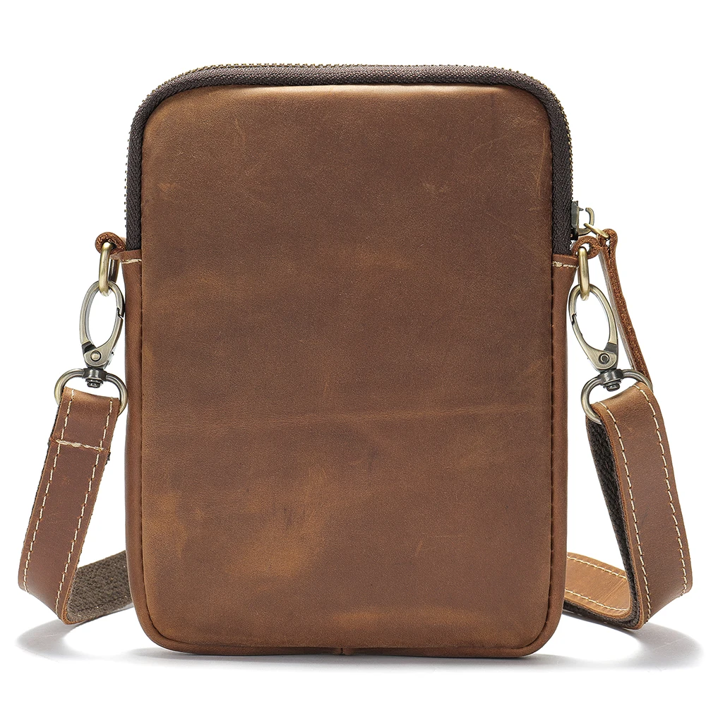 

WESTAL Vintage Thunder Layer High Textural Single Shoulder Crossbody Leather Men's Fashion Commuter Crossbody Bag