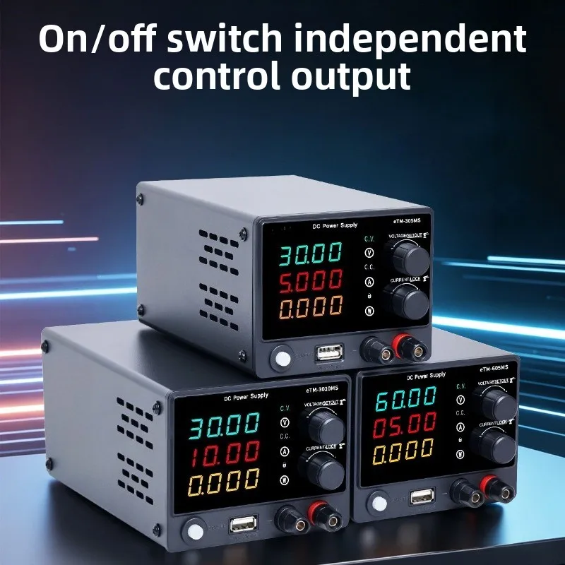 Digital Display Adjustable DC Regulated Power Supply for Electroplating Electrolysis Lab Test Aging Charging Repair Spare Parts