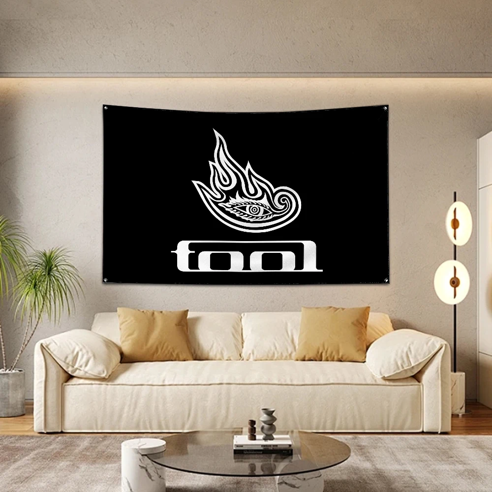 3x5 Ft Metal Rock T-Tool Band Flag Polyester Digital Printing Banner For Garage or Out door Decoration