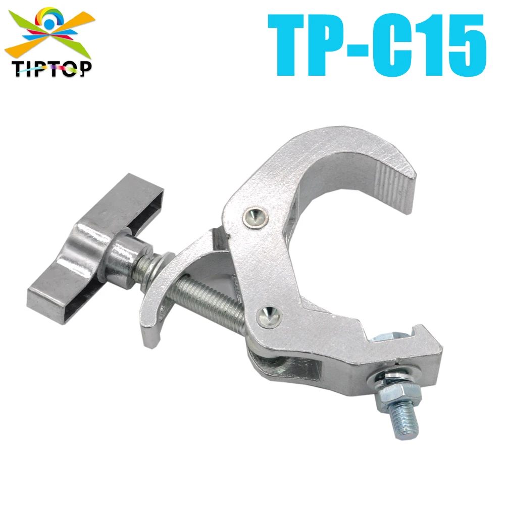 10 Pack TP-C15 30-60mm Aluminum Hook Lighting O Clamp Truss Bar Stage Bracket Lights DJ 3CM Width Heavy Duty Hook 80kg Load