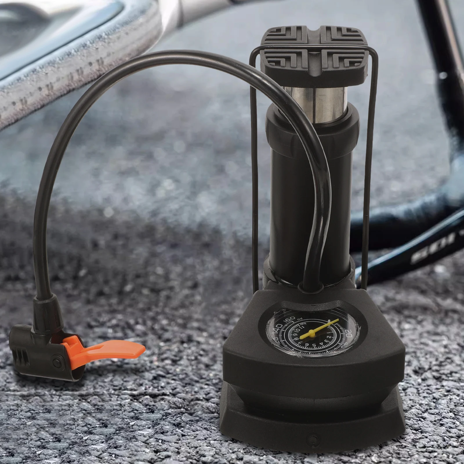 

Premium Manual Bike Sturdy Portable Inflating For Motorcycle Scooter Mountain Bike Air Inflatable Pump With Pressure Gauge