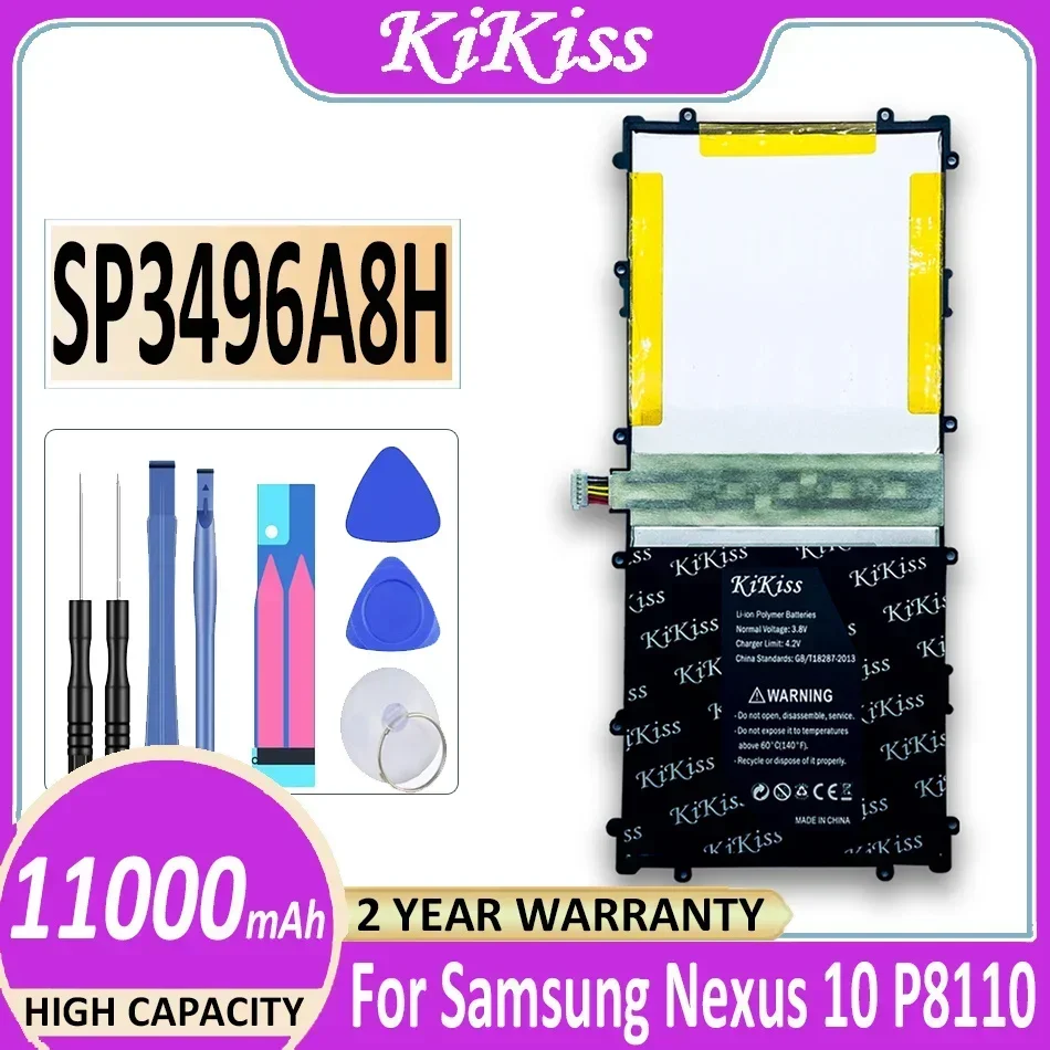 

KiKiss Tablet Battery SP3496A8H 11000mAh For Samsung Google For Nexus 10 GT-P8110 P8110 For Nexus10 Li-ion Bateria