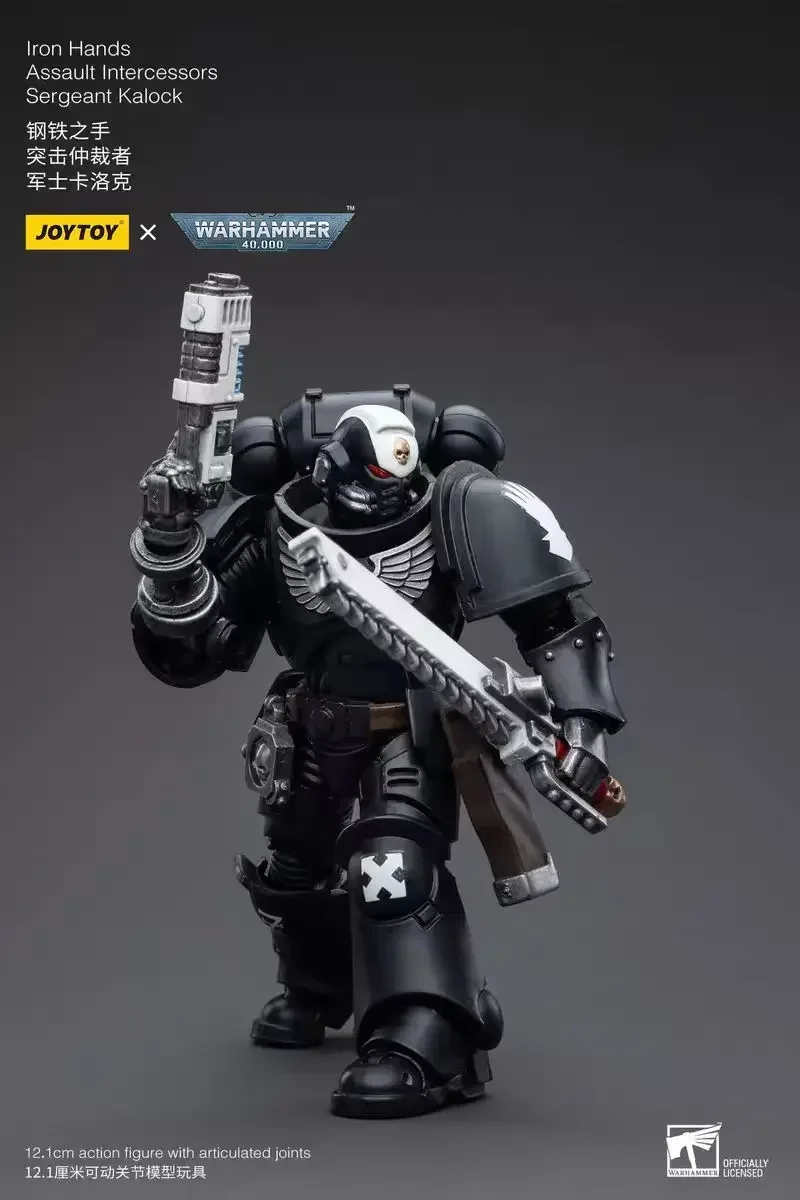 

In Stock JOYTOY 1/18 Action Figures Model Warhammer 40K Lron Hands Assault Intercessors Sergeant Kalock Toys