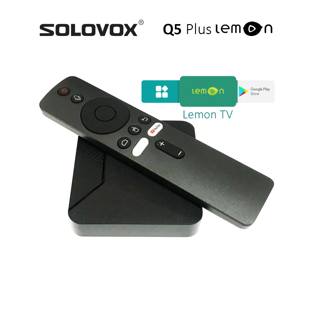 SOLOVOX Q5 Plus LemonTV 2G 16G Android 11 STB S905W2 QC 5G WiFi StalkerID YouTube 4K Streaming Receiver Q5Plus TV Box