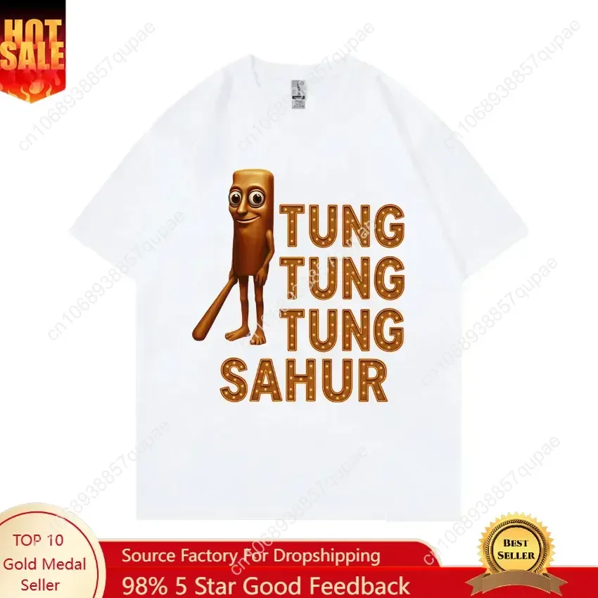 

Italian Brainrot Funny Meme Graphic Tshirt Tung Tung Tung Sahur Baseball Bat T-shirt Men Women Casual Humor Soft Cotton T Shirts