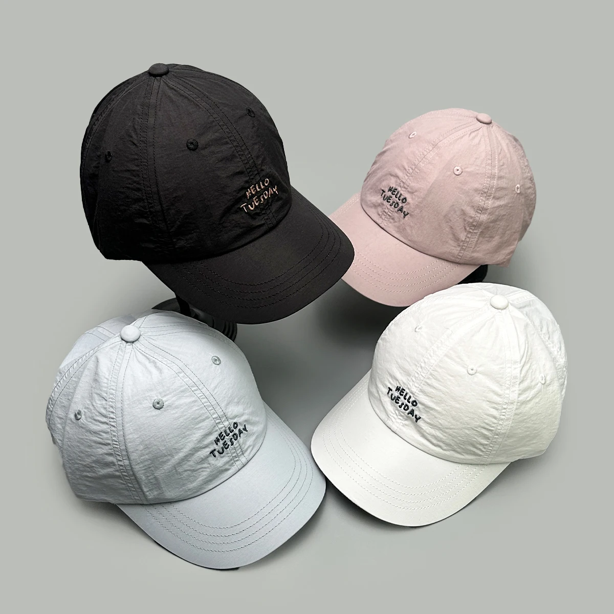 

Quick-dry Plaid Embroidered Letters Baseball Hats New Men Women Sunshade Travel Breathable Versatile Outdoor Fashion Peaked Caps