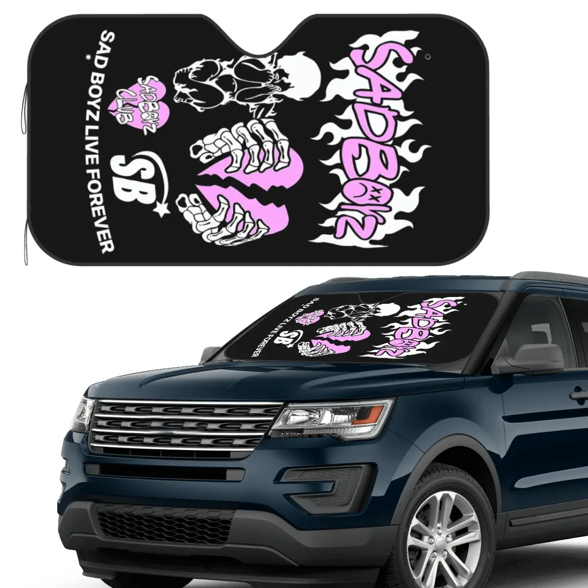 

Junior H Merch Sad Boyz Солнцезащитный козырек на лобовое стекло автомобиля, переднее лобовое стекло, солнцезащитный козырек, аксессуары, чехлы