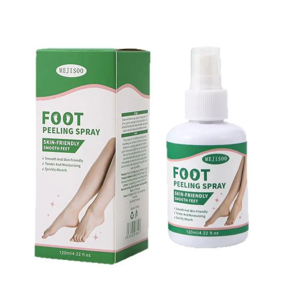 Semprotan Pengelupasan Kaki 100Ml, Pengelupasan Kulit dengan Lembut, Bakteriostatik, Penghilang Bau dan Kapalan Perawatan Kulit Kaki