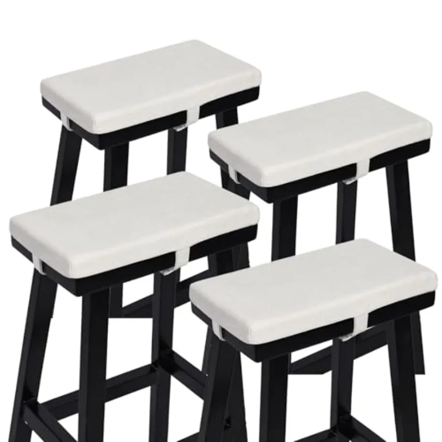 

Memory Foam Rectangle Bench Stool Cushion Set, Dual-Layer Design Non-Slip Saddle Stool Pads Bar Stool Cushion with Machine Wash