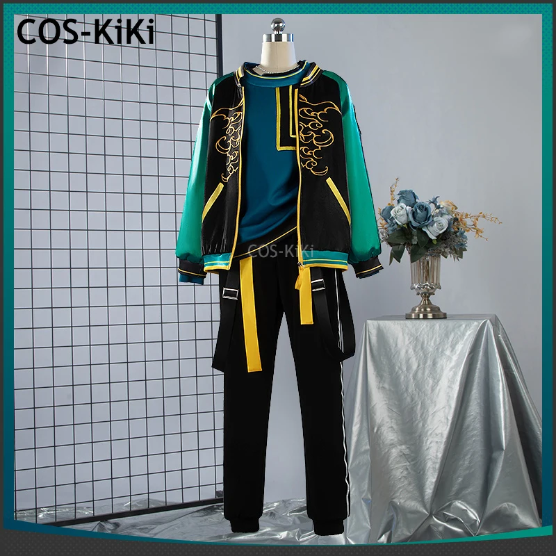 

COS-KiKi Vtuber Nijisanji Murakumo Kagetsu Half Anniversary Game Suit Handsome Cosplay Costume Halloween Party Role Play Outfit