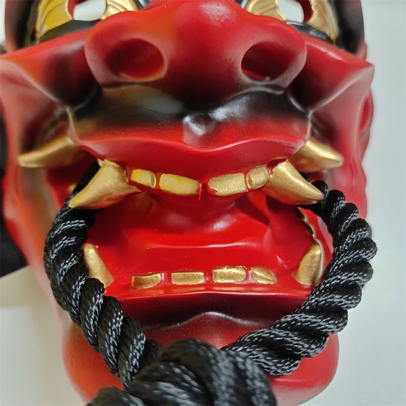 Hannya หน้ากากผีน่ากลัว Oni เรซินชุดแฟนซีหน้ากากผีซามูไรสยองขวัญปาร์ตี้ฮาโลวีน