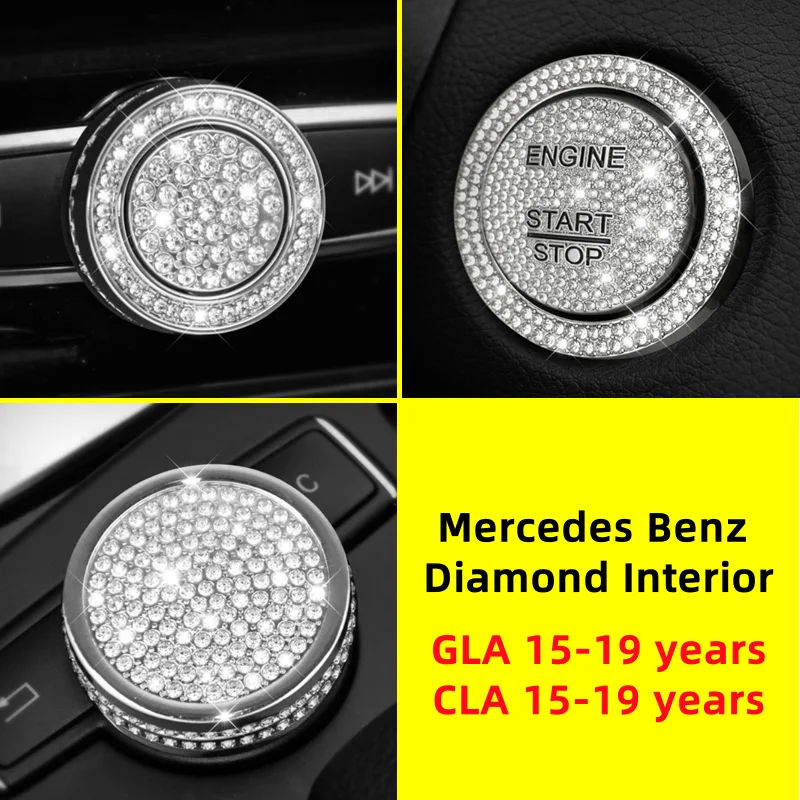 

Для Mercedes Benz 15-19 лет GLA200 GLA220 CLA200 автомобильный руль воздушная панель ручка алмазное украшение интерьерная наклейка с кристаллами