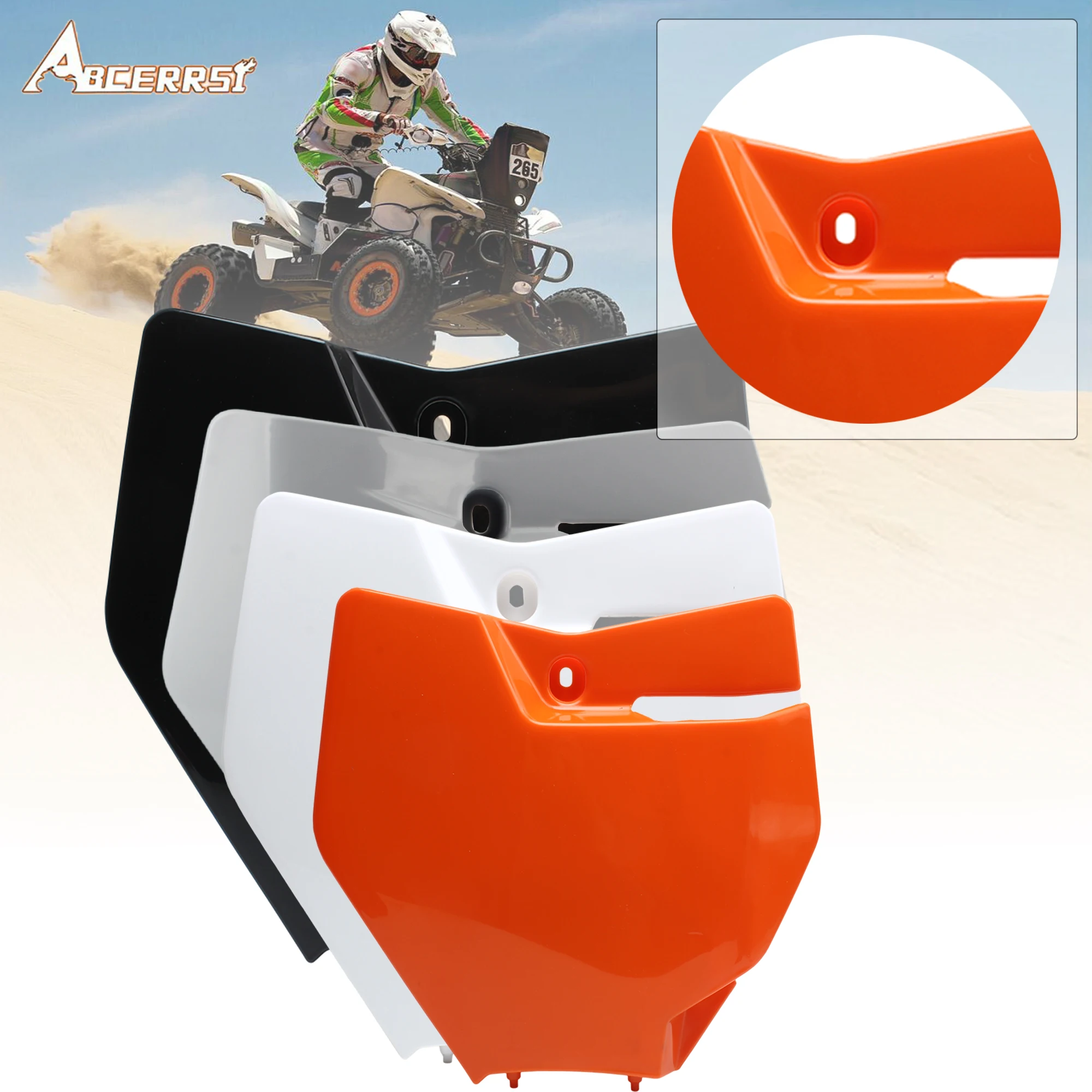 

Motorcycle Front Number Plate Plastic Cover for KTM EXC XC SX XC-F SX-F SMR 125 to 450 Holder Enduro Dirt Bike Universal Number