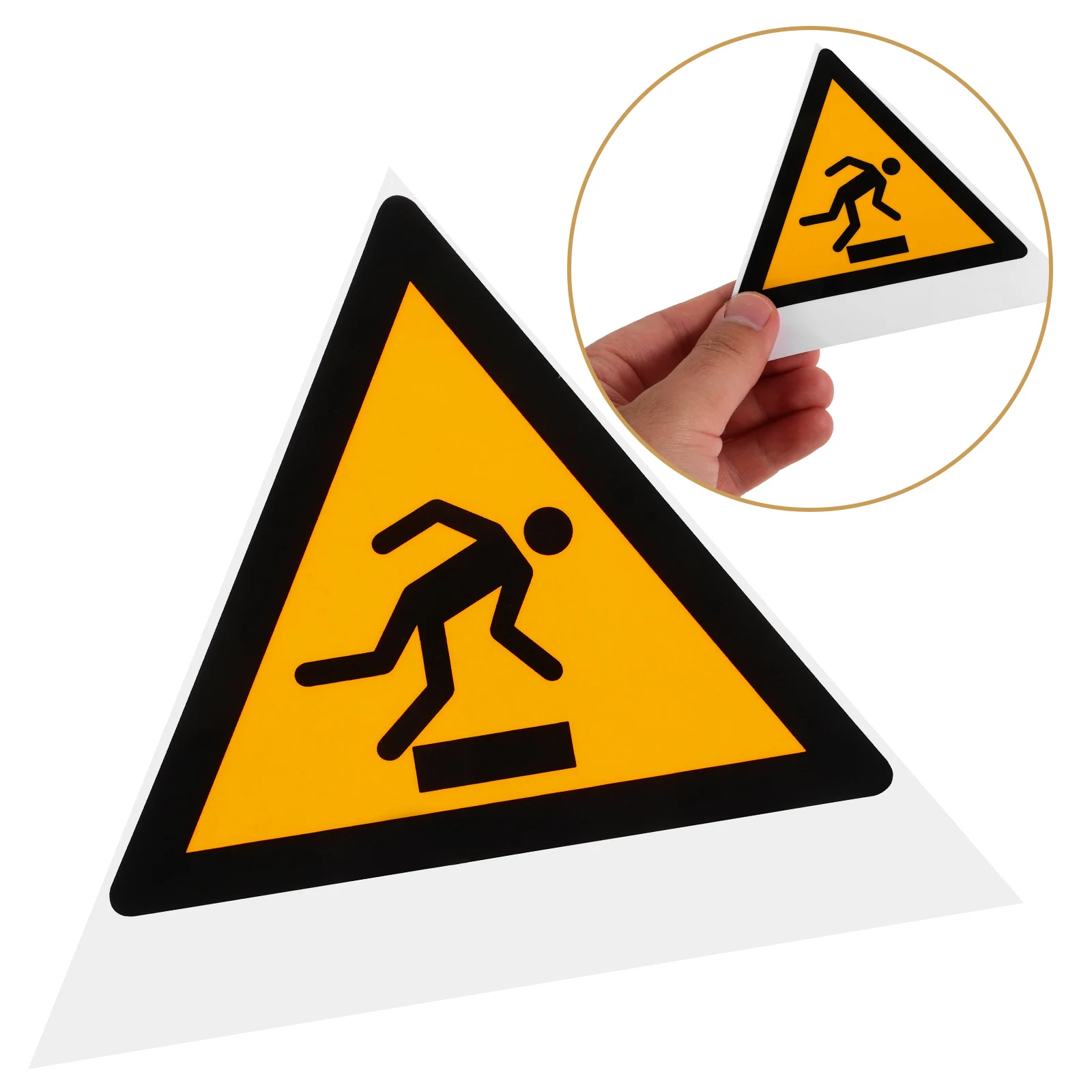 Danger Sign Watch Your Step Floor Warning Decals Caution Non-slip Applique Sticker Road