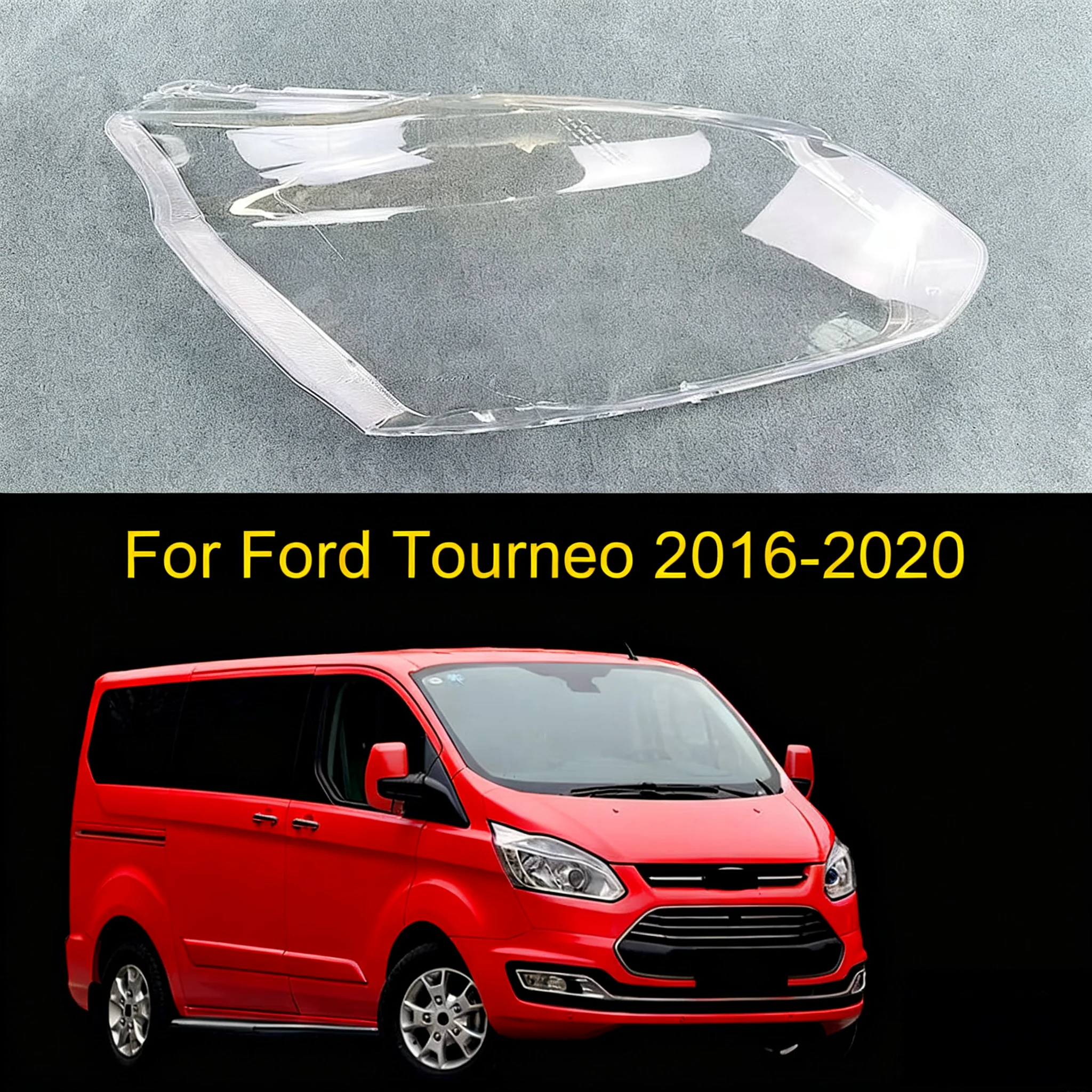 

For Ford Tourneo Custom / Transit V362 2016-2020 Car Accessories Headlight Cover lamp Shell Lampshade Transparent Mask
