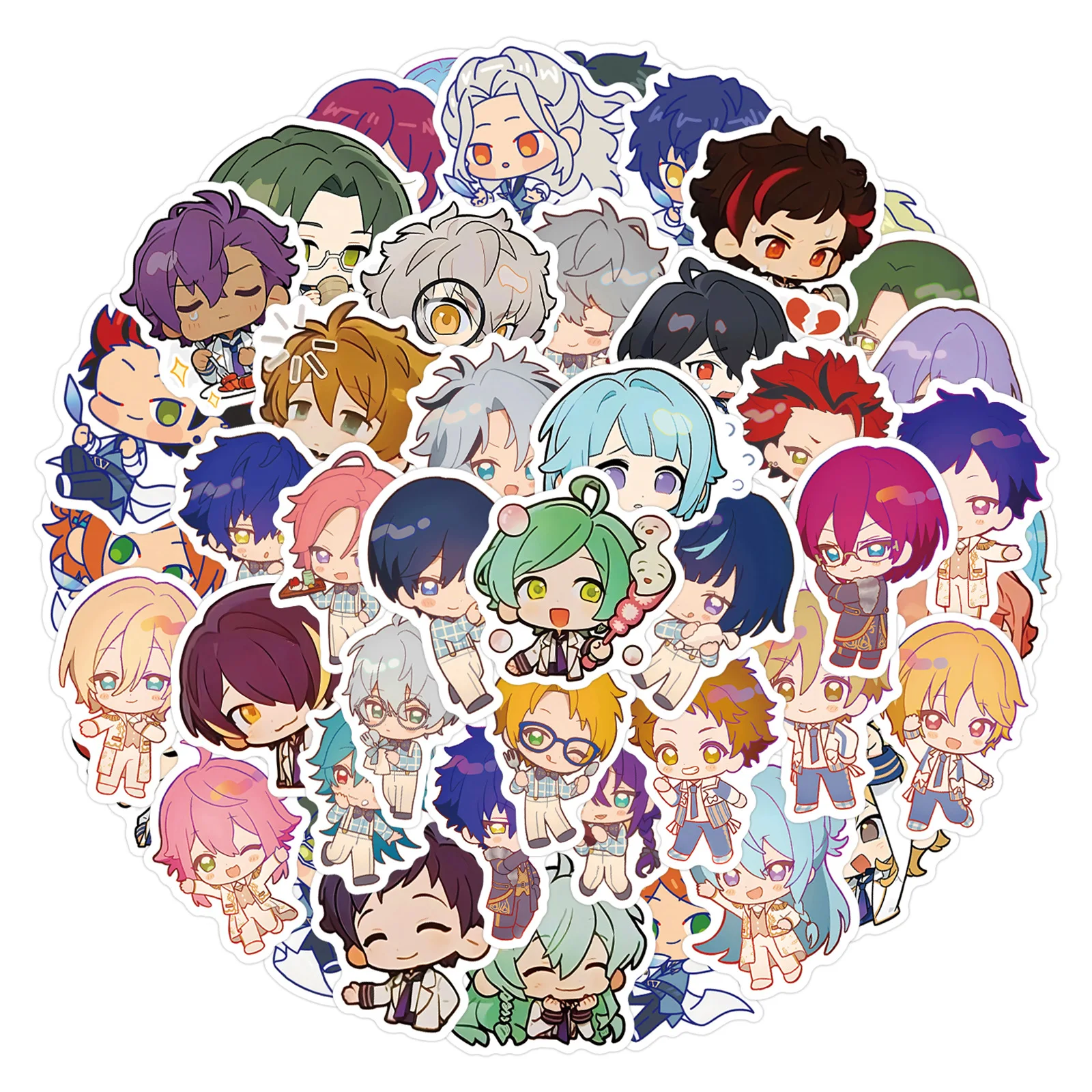 

55PCS Ensemble Stars Stickers Funny Game Graffiti Decals Fridge Luggage Laptop Phone Guitar Car Bike Skateboard Sticker