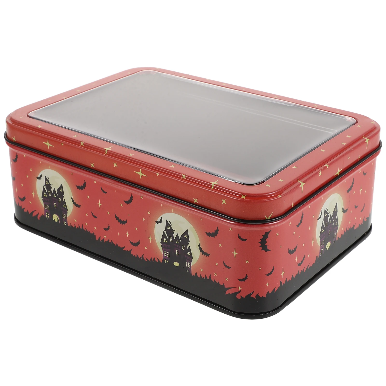 

Trick/Treat Candy Boxes Halloween Treat Boxes Metal Hinged Tin Box Goodie Party Favor Container Boxes With Lid For Home Storage