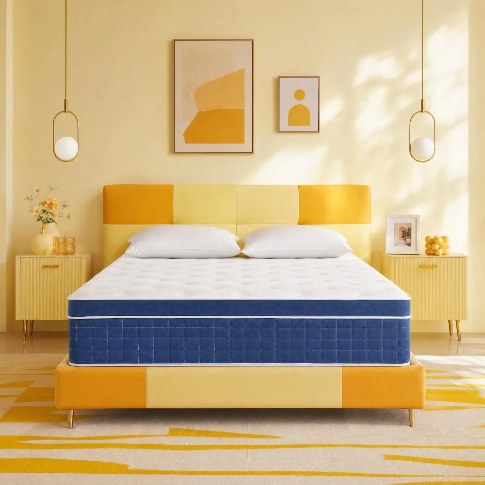 12 Inch Queen Hybrid Mattress, Medium Firm, Motion Isolation