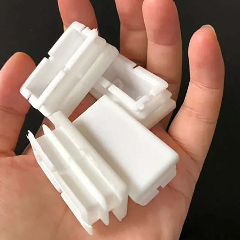 White Square Plugs Pipe Tube Cap Plastic Tubing End Cap Insert Blanking Stopper Rectangle Dust Cover13x13mm-100x100mm