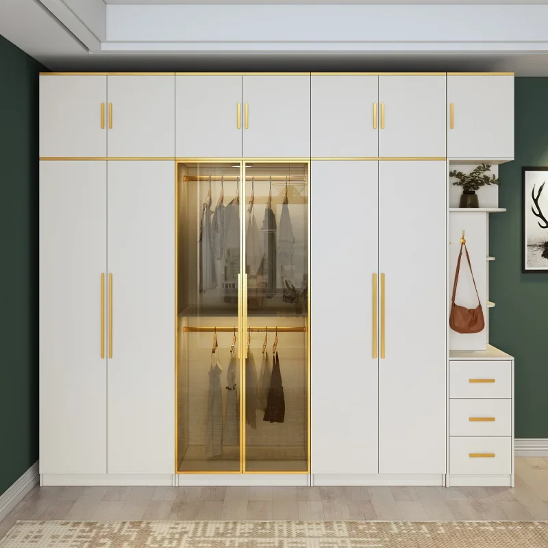 Wardrobe, bedroom, rental room, modern and simple with dressing table, assembling and storing lockers, small-sized wardrobe