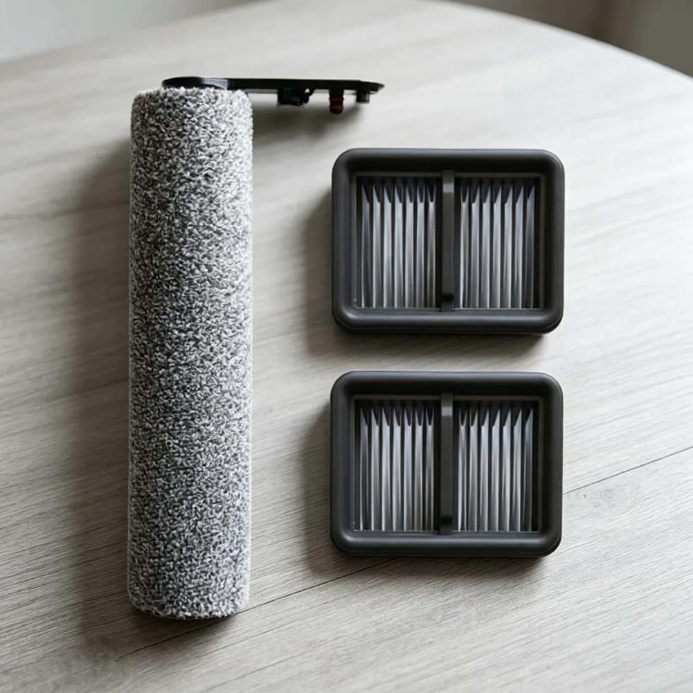 Microfiber Roller Brush + 2 Layer Filters for Dreame For H60 for Ultra HHR48C For H60Steam HHR34B Floor Scrubber Accessories