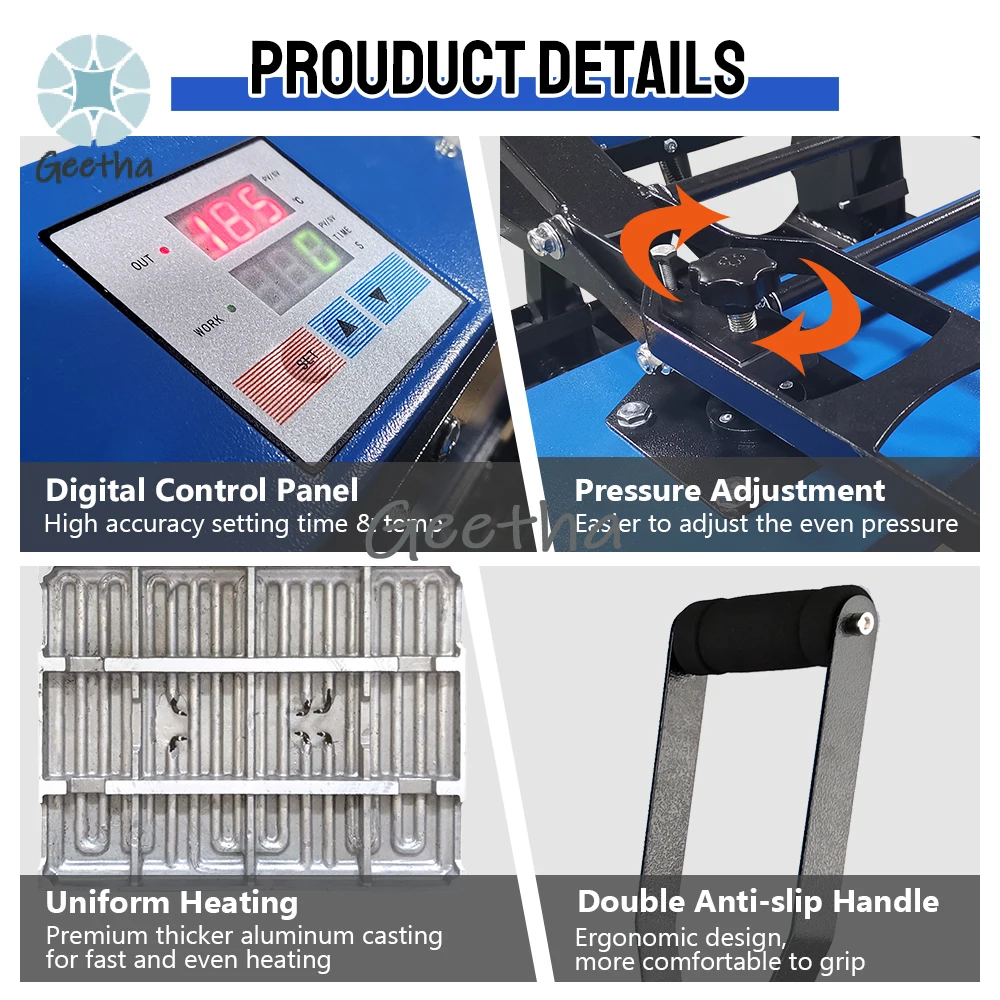 Double Handle Large Format Sublimation Heat Press Printing Machine Large Size Heat Press Machine 60x80