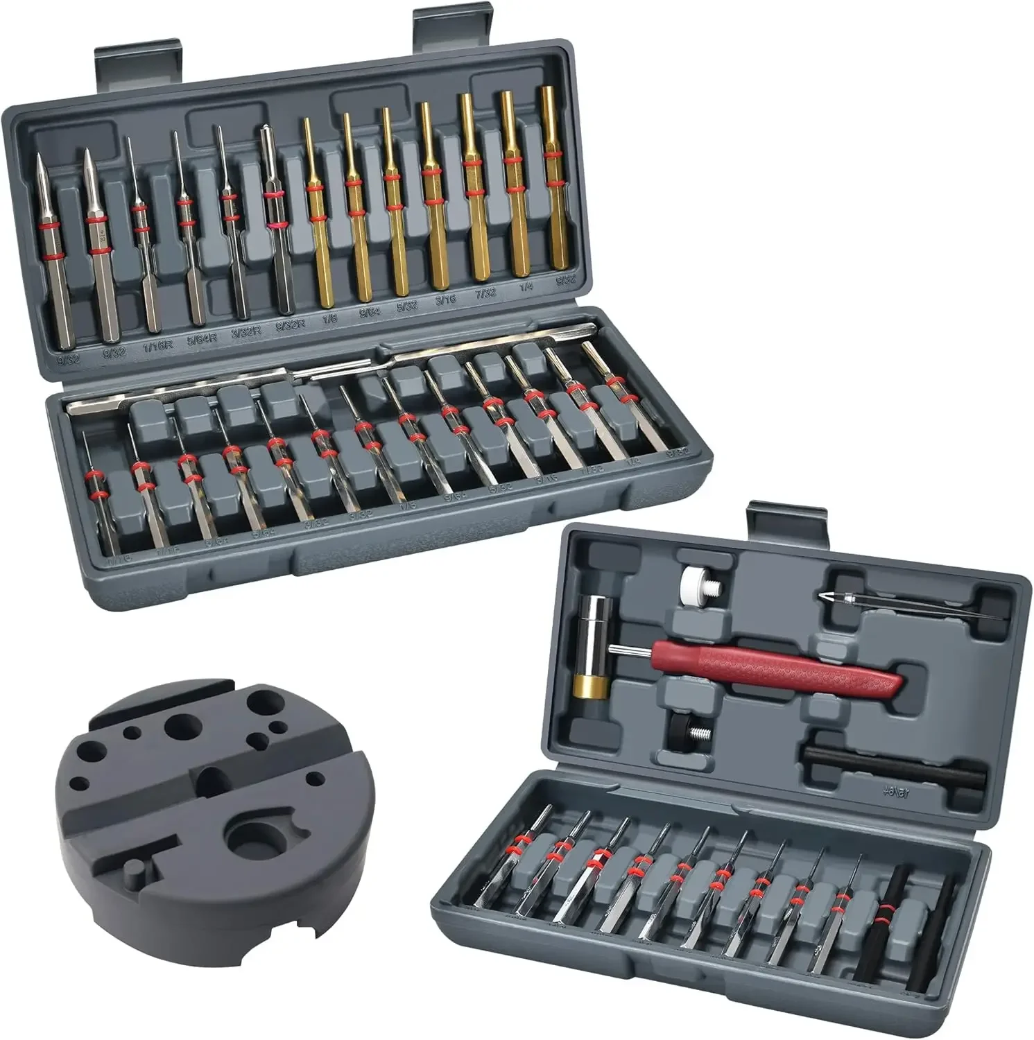 

High - quality Pin Punch Set, 40PCS Steel and Brass, Mechanical Repair Tool with Hammer, Bench Block