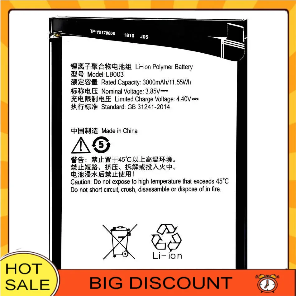 

3000Mah For Lenovo K350t K5 Premium Replacement LB003 Long Lasting Mobile Phone Battery