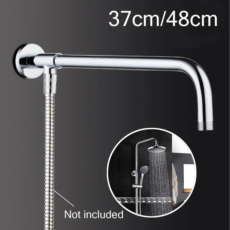 Wall Shower Arm Shower Head Extension Pipe Stainless Steel Exposed Support Fixing Rod Shower Fixing Seat Top Spray Shower Head