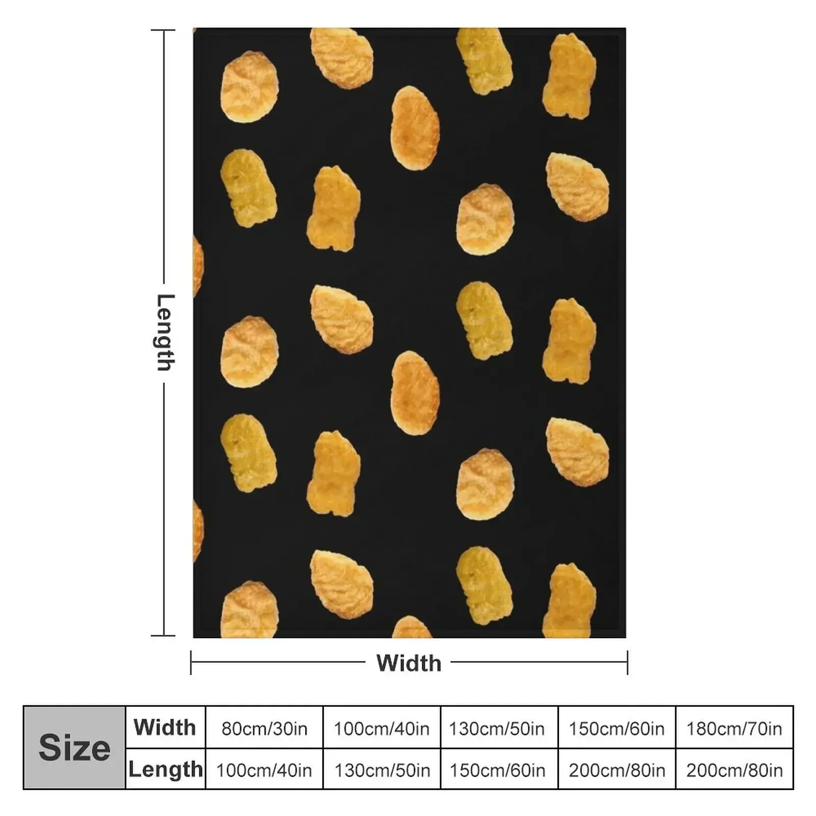 Chicken Nugget Pattern Throw Blanket Decoratives Blankets For Bed manga Blankets