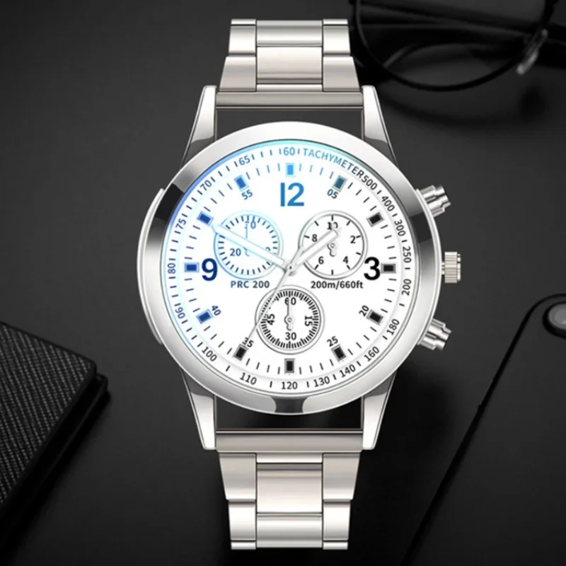 

Men Business Casual Watch New Fashion Mens Stainless Steel Watches Luxury Quartz Wristwatch Clock Relogio Masculino Montre Часы