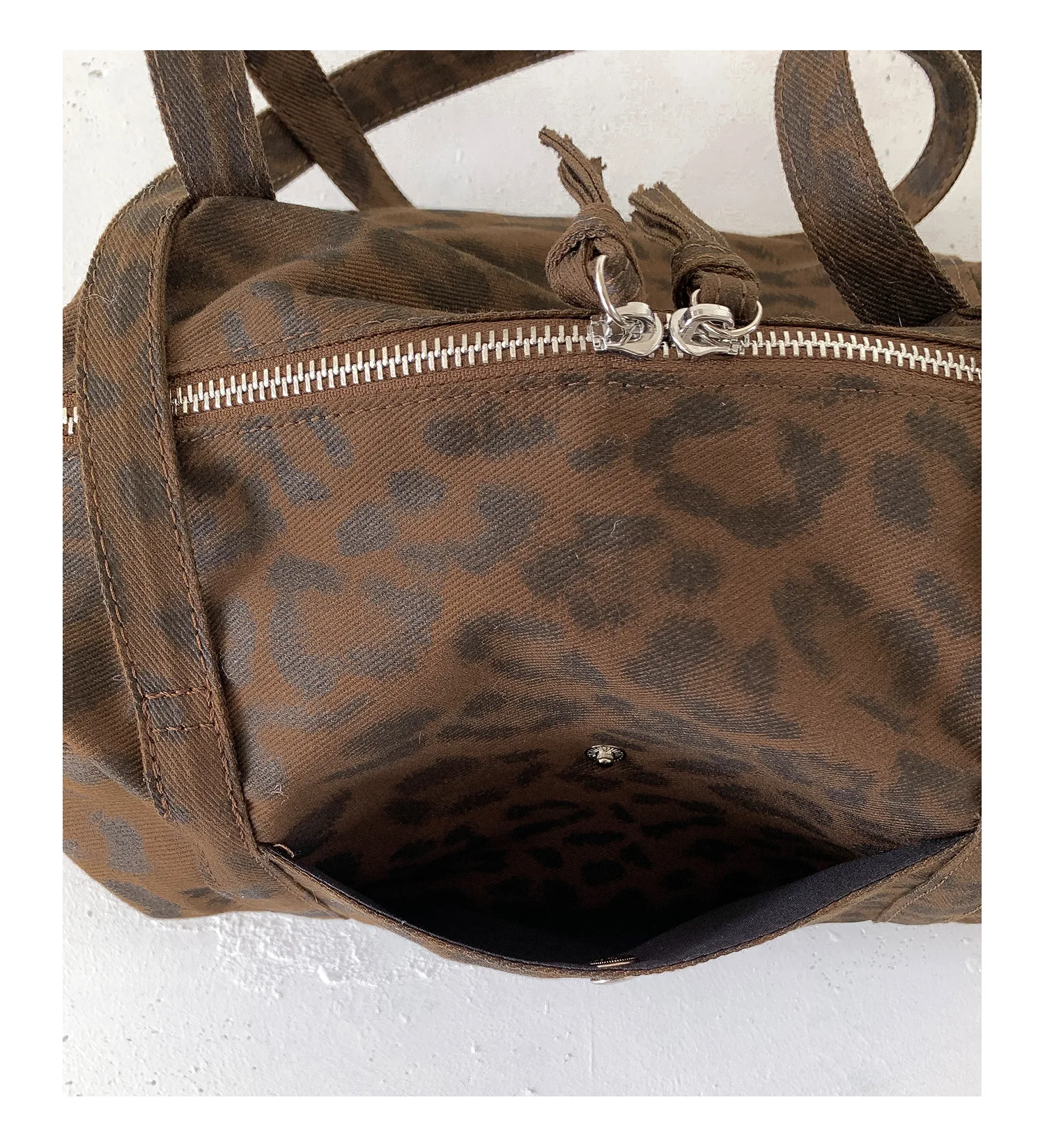 Wilde Leopardenmuster Nylon Umhängetasche Große Kapazität Multipocket Tote Bag Trendy Frauen Casual Geldbörse Guangzhou Hochwertige Tasche – Detail 17
