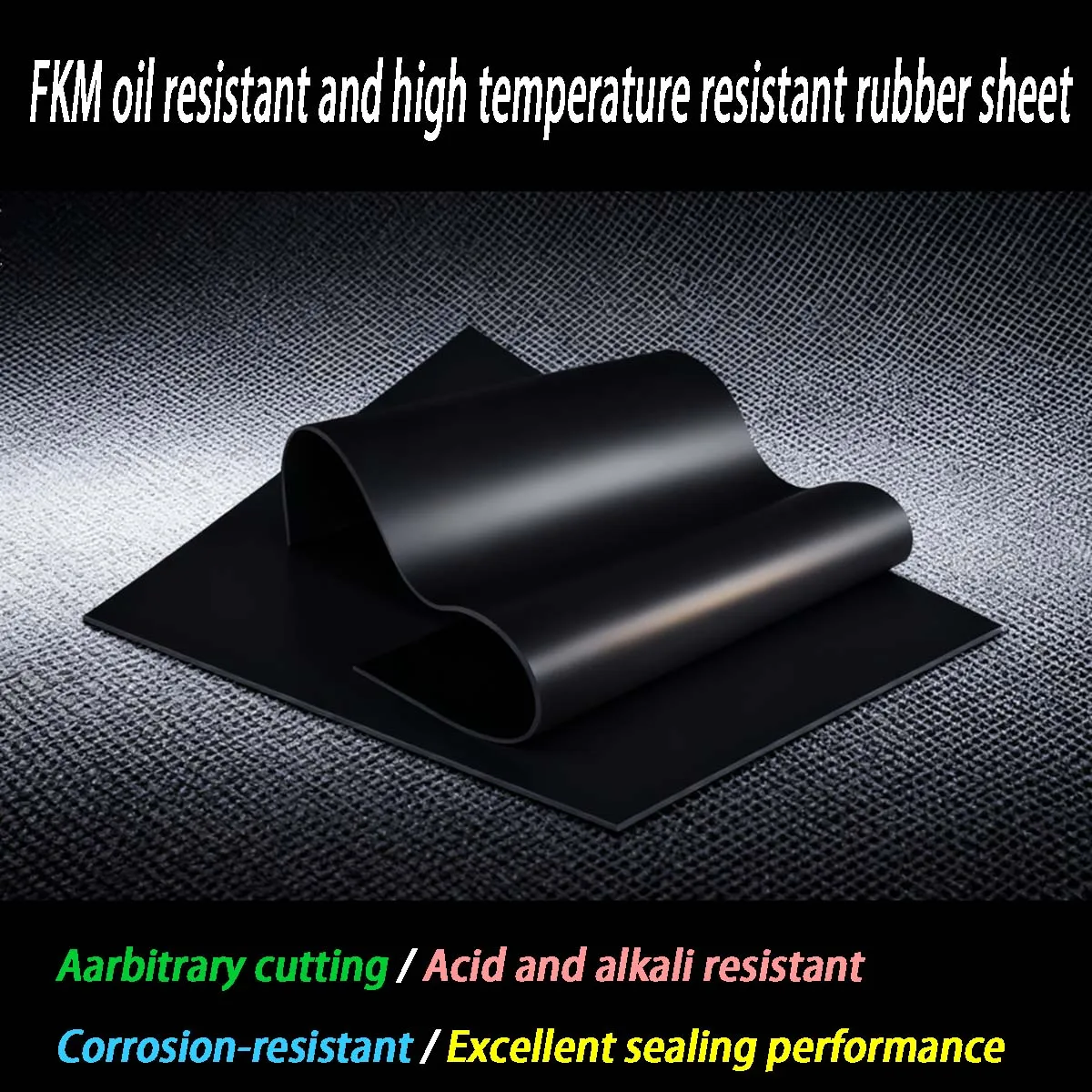 FKM Fluorine Rubber Sheet High Temperature Resistant Oil Proof Corrosion Acid Alkali Resistant Industrial Gasket view 2