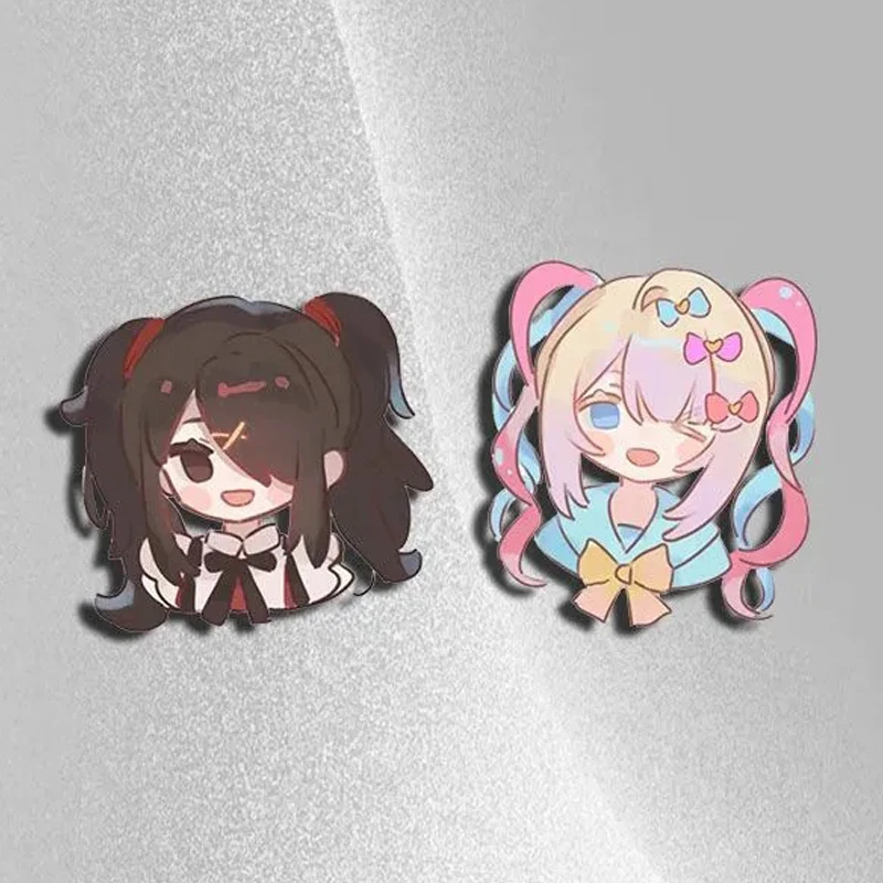 

2 шт., акриловые булавки Needy Girl Overdose KAngel Ame Chan, броши NGO, коллекция товаров, кавайный орнамент для сумки, мультяшный друг, подарок фанату