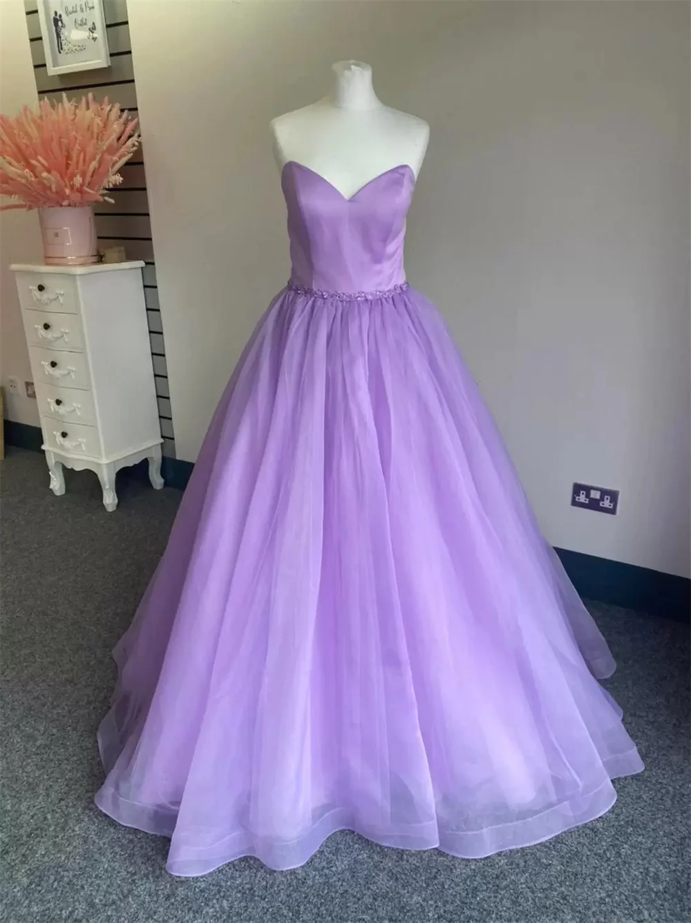 

Pageant Ballgown Sweetheart Neck Prom Party Gown Organza Women Formal Evening Dress Robe De Soiree Sweet Gowns Lace-Up 2024