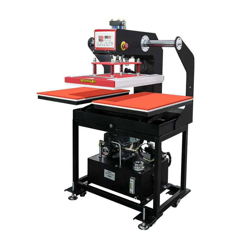 

Гидравлический пресс с двумя рабочими станциями 60*40 для термотрансферной печати на одежде и футболках