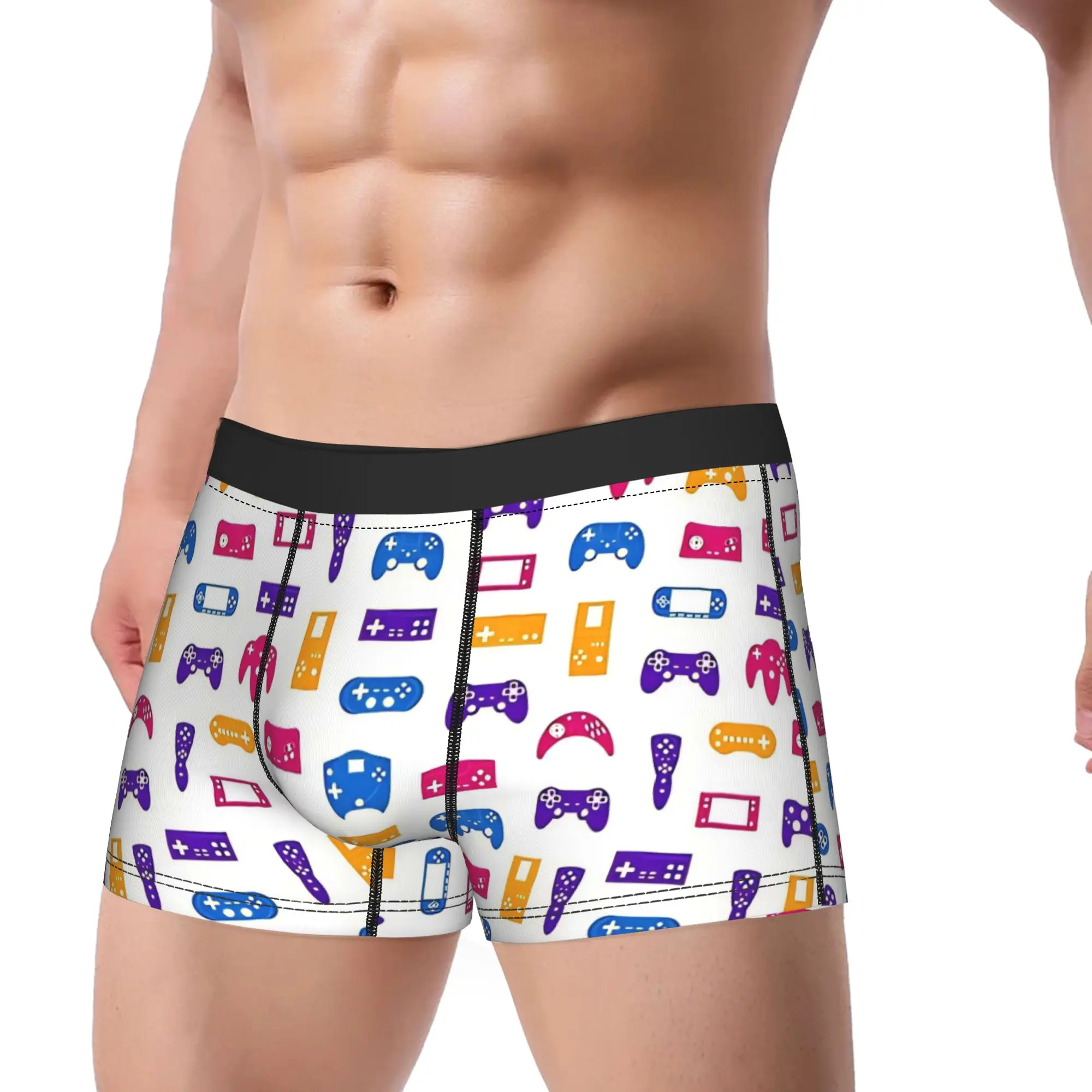 Video Games Pattern Gaming Console Computer Play  Boxershorts  Pouch Underwear Quality Print Boxer Brief Comfortable