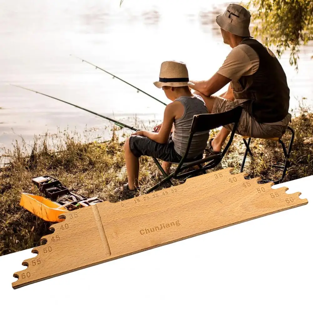 18-30cm Fishing Line Measurement Board Sub-line Ruler Wooden Engraved Scale Fishing Winding Line Board Cutting Tool