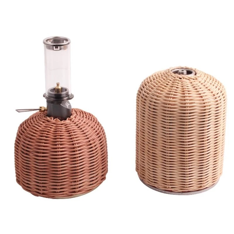 Cooking Gas Cylinder Cover Canister Storage Rattan Gas Protector Rattan Handmade Woven Gas Protective Sleeve