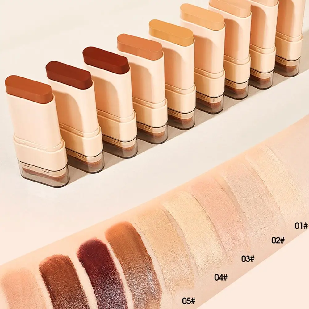 1 pçs luz úmida borracha fundação vara com escova corretivo de longa duração creme maquiagem para rosto beleza cosméticos