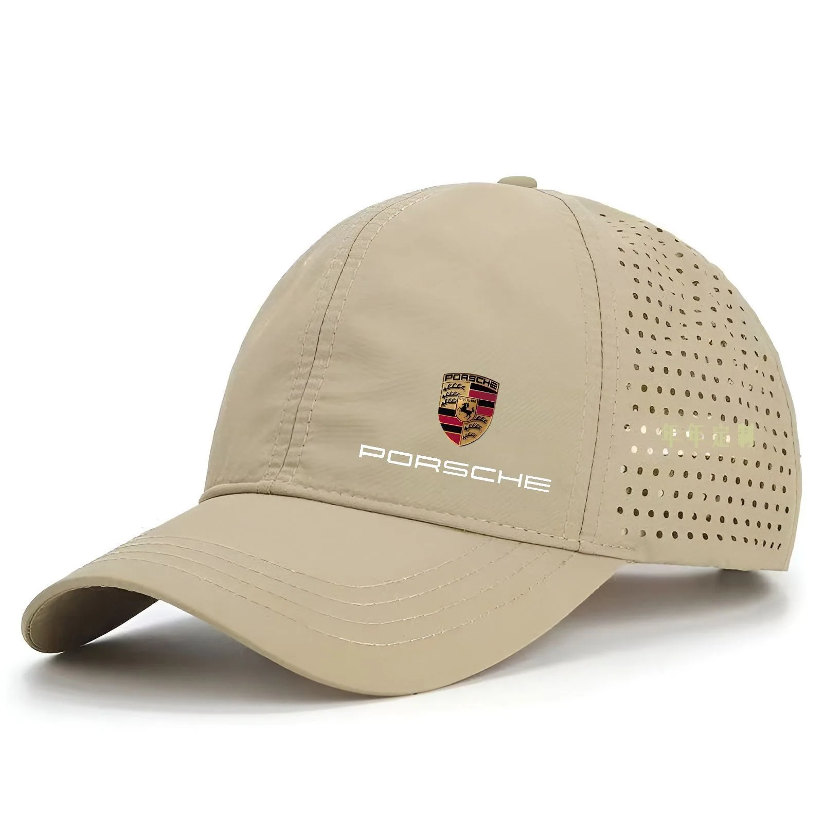 Car Logo Summer Mesh Cap Waterproof Quick Drying Baseball Cap Men's Outdoor Sun Protection Cap Breathable For Porsche sticker