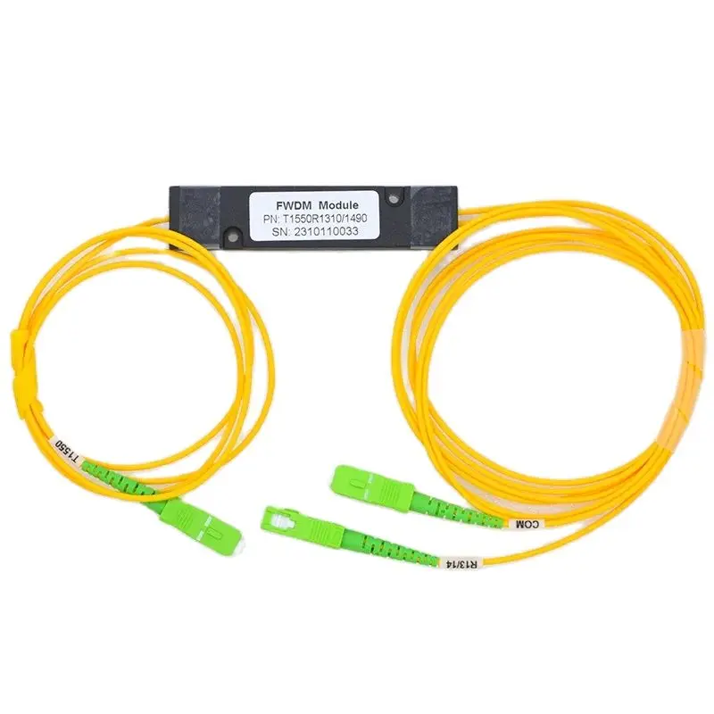 SCAPC WDM Optical Wavelength Division Multiplexer Optical Signal Splitter Fiber Coupler 1310/1490/1550nm Communication Equipment