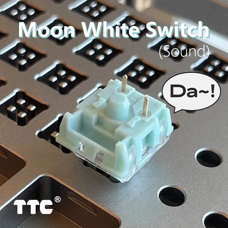 TTC الأبيض المزرق التبديل للألعاب لوحة المفاتيح الميكانيكية الصامت HIFI اللمس مفاتيح 3Pin 42gf تخصيص مصنع تزييت
