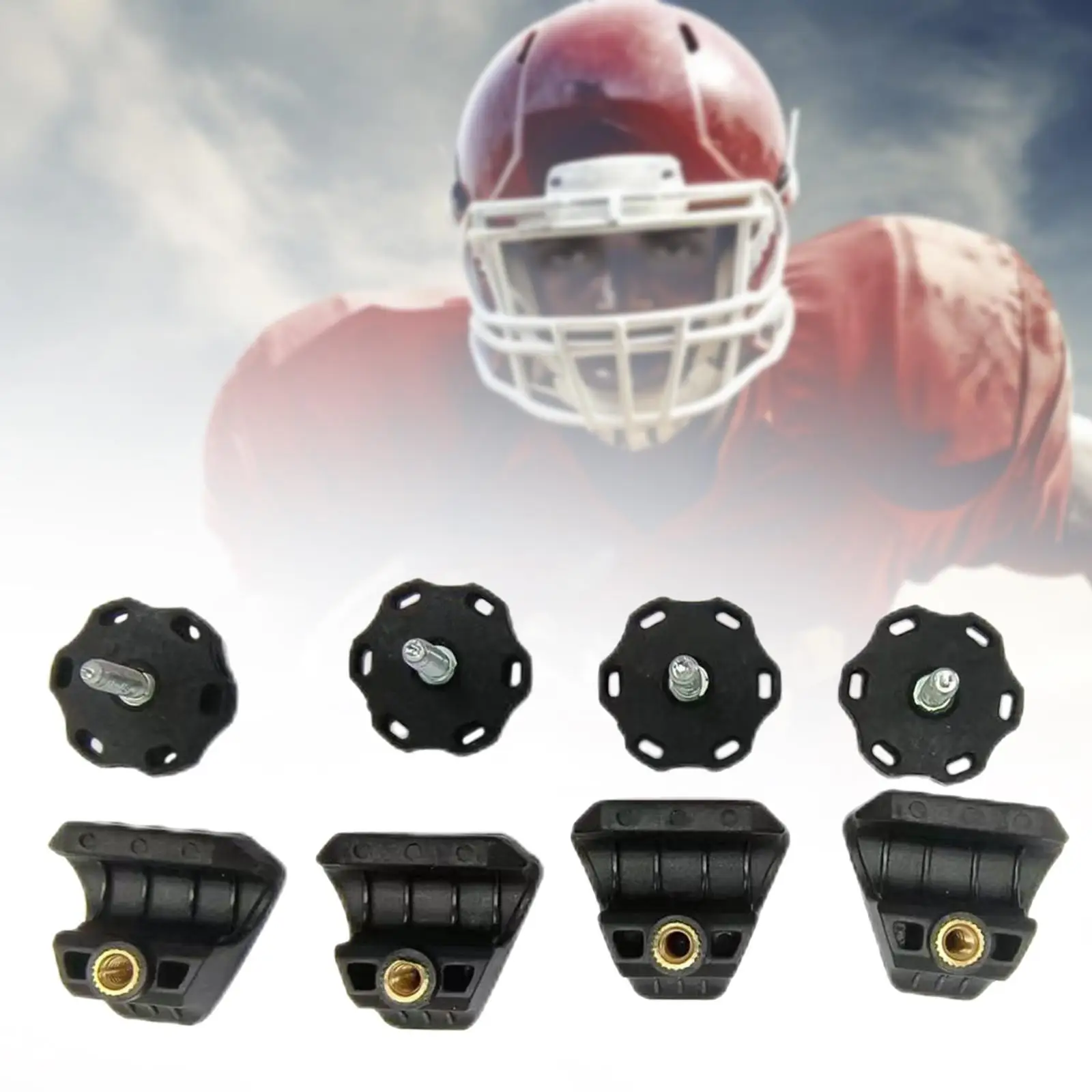 4 Pieces Football Helmet Visor Clips Replacement Screws Repairing Tools Football Helmet Fasteners for Football Visors Adults