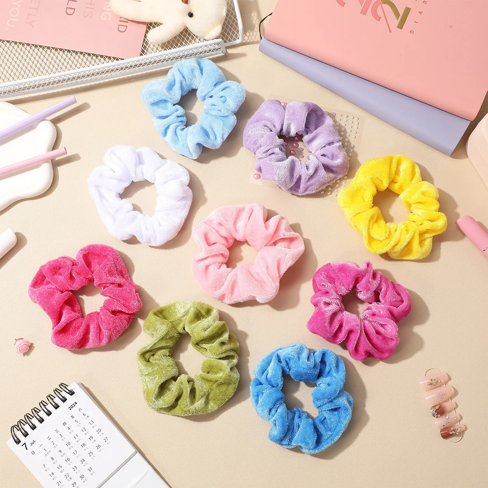 

20Pcs Elastic Hair Scrunchies for Women Soft Stretchy Ponytail Holders Hair Ties Accessories for Workout Casual Everyday Use